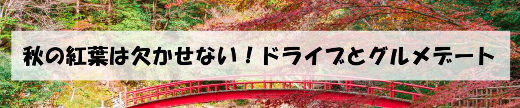 秋の紅葉は欠かせない!ドライブとグルメデート