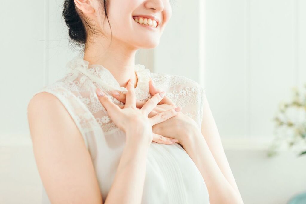 気持ちが晴れた女性